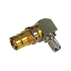 Coaxial Connector 1.6/5.6 Right Angle Female Crimp